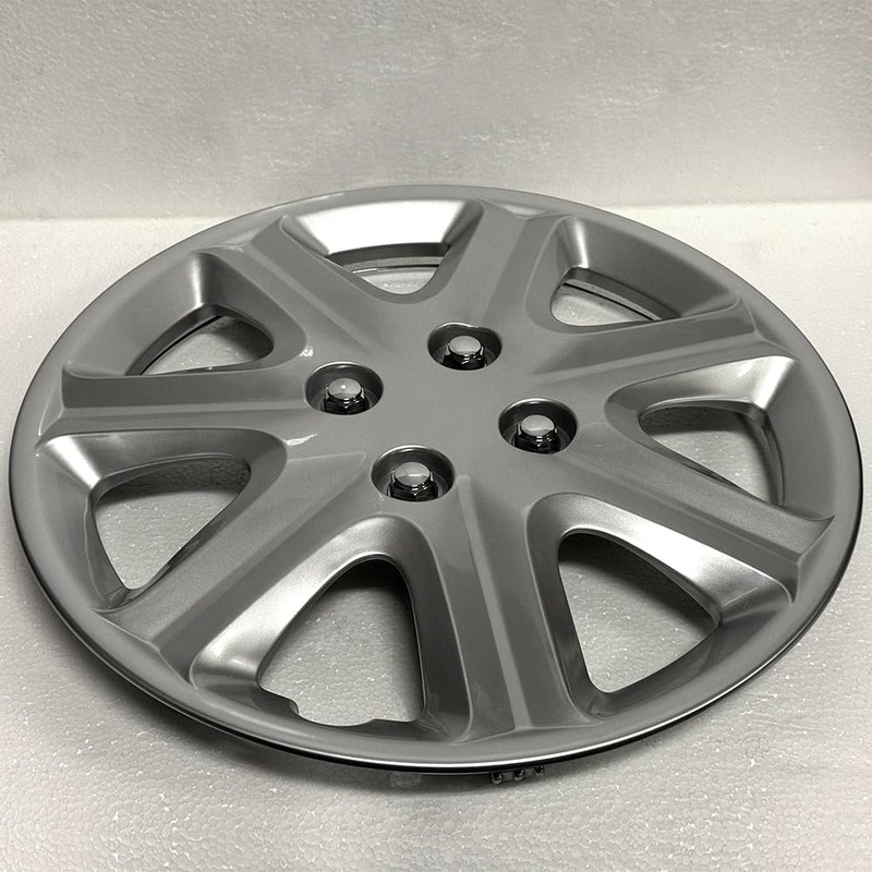 Brighter Design Set of 4 15" Push-on Silver Hubcaps for