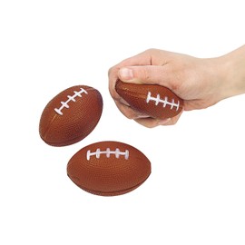 Charmed Stress Balls Squeeze Foam for Anxiety Relief, Relaxation, Party Favor Toy, Gifts (12 Pack) (Football)