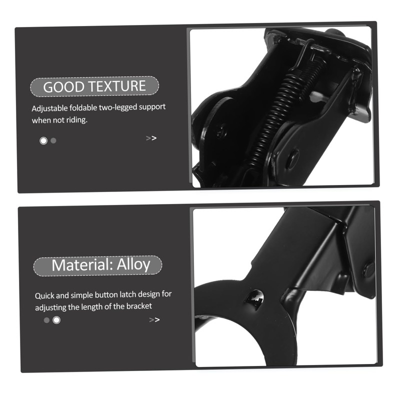 GRIRIW 1pc Double Leg Kickstand for Mountain Bikes Black Parking