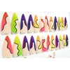 Wavy Rainbow Matte Stiletto Press On Nails - 24 Pieces