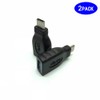rgzhihuifz 2-in-1 Powered Micro USB OTG Adapter 90 Degree Right