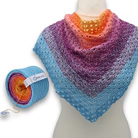 Bobble Special Editions, Colour Gradient Yarn, 267 g, 4-Ply, 1000 m for Knitting and Crocheting, Yarn, Wool, Yarn (Happiness – 077)