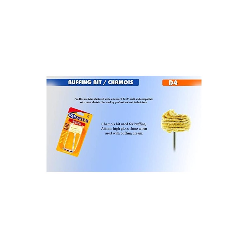 Medicool D4 chamois buffing wheel bit.