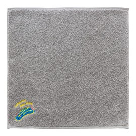 Imabari Towel Brand Certified Towel Handkerchief, Animal Embroidery, 9.8 inches (25 cm), Organic Cotton, Fluffy, Cute, Made in Japan (Otter (Front))