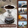 Pour Over Coffee Dripper With Cleaning Brush,Upgraded Double Micro Mesh