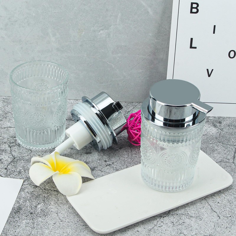 GOYISEE Glass Foaming Hand Soap Dispenser Glass,Hand Soap Dispenser for