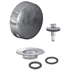 Watco QuickTrim Lift and Turn Bathtub Stopper with Innovator Overflow and Two "O" Rings Trim Kit in Chrome Plated