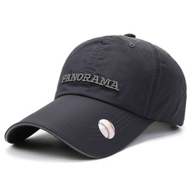 Clakllie Running Golf Cap Folding Baseball Hat Outdoor Mesh Sports Cap for Cycling Tennis Fast-Dry Dad Hat Long Brim,Grey