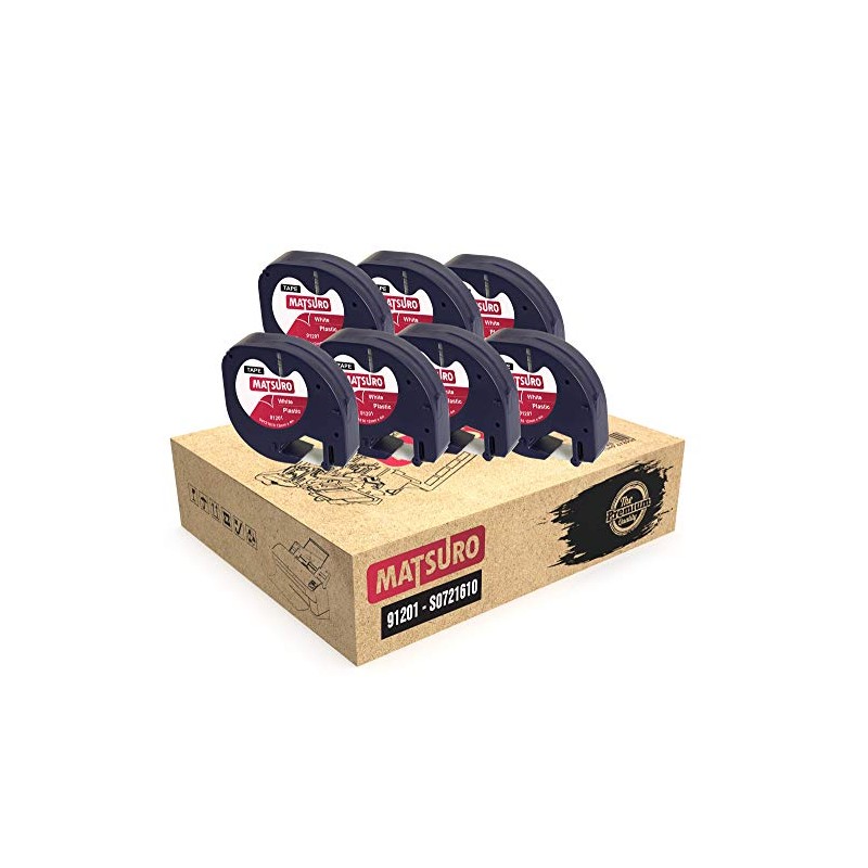 Matsuro Original | Compatible Plastic Label Tapes Replacement for DYMO