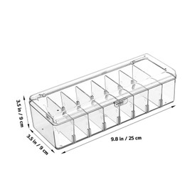 DOITOOL 2pcs Clear Cable Organizer Box Lid Multi-Compartment Cord Storage Case Portable Charging Cords and Accessories