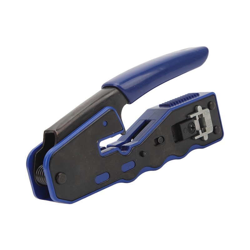 RJ45 Crimp Tool Pass Through Crimper with RJ45 Cat6 Crystal