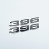 Pair Set 396 Letter Highly Polished Real Aluminum Car Truck