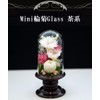 ArtFour Seasons Buddha Flower (Brown Series), Mini Winged Chrysanthemum Glass,