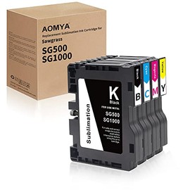 Aomya Version 3.6.0 Sublimation Ink Cartridge Compatible with Sawgrass Virtuoso SG500 SG1000 Printers(Black, Cyan, Magenta, Yellow