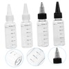 Mobestech 8 pcs Refillable Squeeze Bottles with Scale Transparent Squeeze