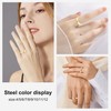 YCSLYW Ladies Stainless Steel Ring Love Friendship Ring Golden High