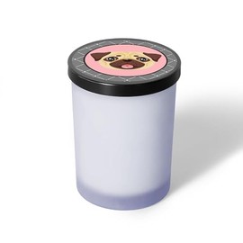 CafePress Pug Mom Cute Dog 14 oz. Scented Frosted Candle 3.5"x4"