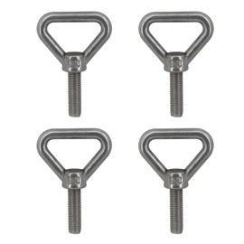 (4 Pieces) M8x35mm Triangular Lifting Eye Bolt Machine Bolt 304 Stainless Steel Threaded Machinery Shoulder Ring Bolts