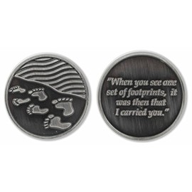 (Footprints) - Pocket Prayer Token (Footprints)