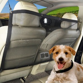 Dog Guard For Car Boot, Car Dog Guard, Dog Boot Guard, Adjustable Dog Car Barrier With Heavy-Duty Mesh, Universal Pet Divider For Car, Easy Installation Dog Safety Net With Adjusting Rope And Hook