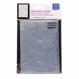 Vaessen Creative Cartella per Goffratura Strass 14,6 x 10,7 cm – Cartella per Embossing per Biglietti, Scrapbooking, Journaling – Riutilizzabile, Risultati Precisi, Per Macchine da Taglio