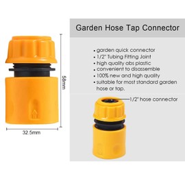 Miyobing 9 Pack Hose End Quick Connect Fitting 13mm (1/2 inch) and 15mm (5/8 inch) Quick Connector for Hose Start Garden Hose Coupling Accessories for Connecting Garden Hose