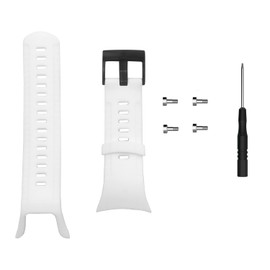 INF Sport Stylish Replacement Watch Band Compatible with Suunto 5 Watch Classic Replacement Wrist Band Suitable for Suunto 5 Watch Soft Silicone Bands for Multisport GPS Watch (White)