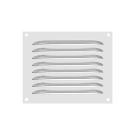PATIKIL 10 x 8 Inch Stainless Steel Vent Cover, Screen Air Grille Ventilation Cover HVAC Louvered Grill for Home Kitchen Fireplace Bathroom Wall Ceiling, Silver Tone