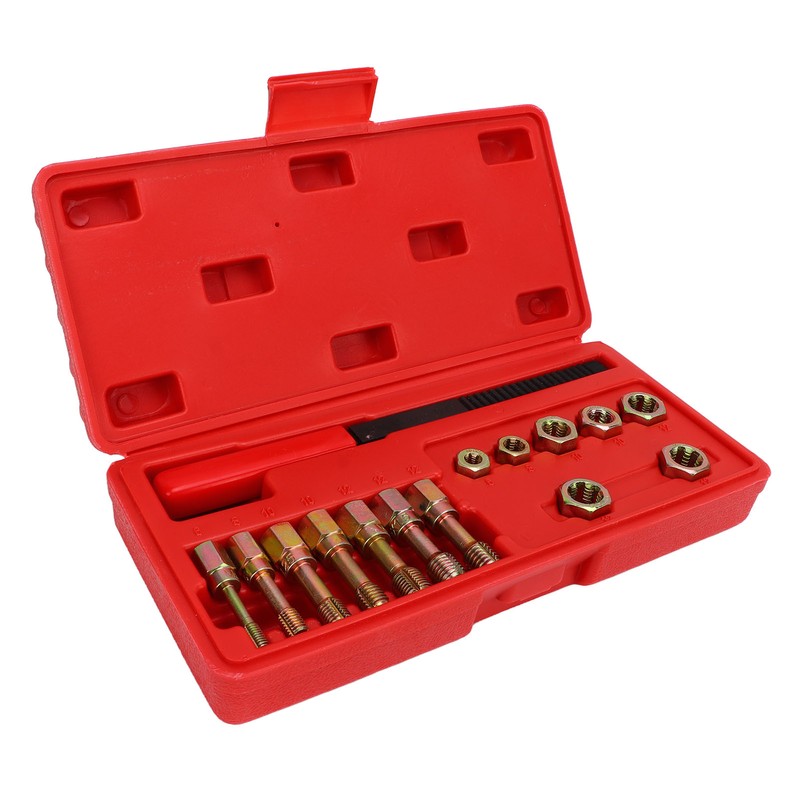 15pcs Metric Thread Chaser Set Carbon Steel Rethreading Tap Die