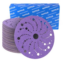 Porous Sanding Discs 150 mm 150 Grit Sandpaper Blue Ceramic Sanding Discs Pack of 50 Random Orbital Sandpaper Sandpaper for Wood, Metal and Cars