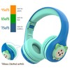 Riwbox CB-7S Kids Bluetooth Headphones, LED Light Up, 74/85/95dB Safe