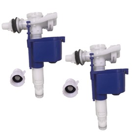 Adjustable Side Mount Toilet Fill Valve with 1/2-inch to 7/8-inch Adapter 2-Pack