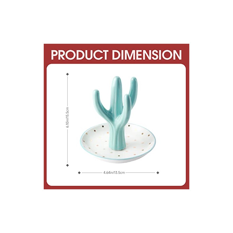 PUDDING CABIN - Soporte para anillos de cactus para mujer,