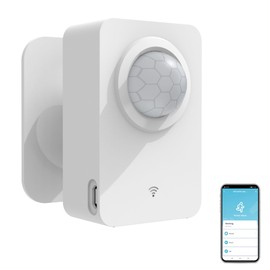 Smart Wi-Fi Motion Sensor: Wireless PIR Motion Detector with App Notification Alert and Large Area Detection, Battery or USB Powered, Contact Sensor for Home Security & Smart Home Automation