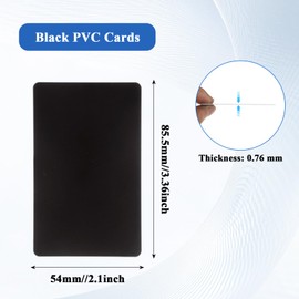 LDHHYH 500 Pack Premium Blank PVC Cards, Blank Credit Cards CR80 30 Mil, Premium Business Cards Black PVC ID Cards for Photo ID Badge Printers