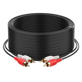 Sjorks RCA Cable 10ft,2RCA Male to 2RCA Male,Audio Stereo Subwoofer Cable [Hi-Fi Sound] Auxiliary Audio Cord for Home Theater, HDTV, Amplifiers, Hi-Fi Systems,Speakers and etc