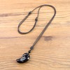 COAI Silver Carved Onyx Household Amulet Evil Protection Magatama Amulet
