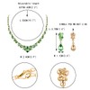 EVER FAITH Rhinestone Crystal Luxury Banquet Ball Floral Waterdrop Necklace