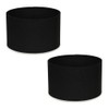 Pair of - Modern Black Fabric Cylinder Ceiling Pendant Lampshade/Table