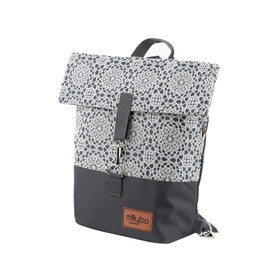 millybo Women's ‘Sweet’ Bicycle Pannier Bag / Lace Pattern (Various Patterns Available), grey