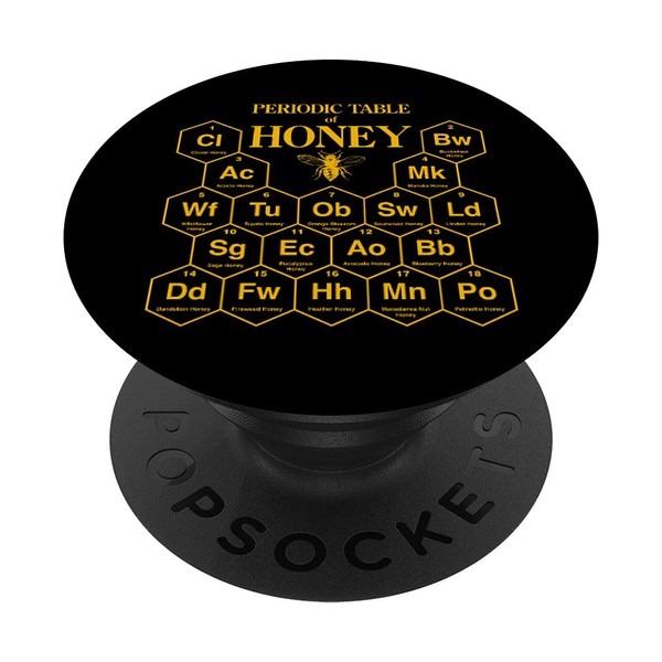 Periodensystem von Honey Science Bee Keeper PopSockets mit austauschbarem PopGrip