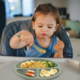 GGUFAY Silikon Baby Löffel zum Füttern 4er-Set, babylöffel mit weicher Spitze für die erste Phase der Säuglingsernährung, biegsame, kausichere Baby-Trainingslöffel, für Baby Led Entwöhnung