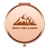 Gift for Geology Lover Rock Collector Compact Makeup Mirror for