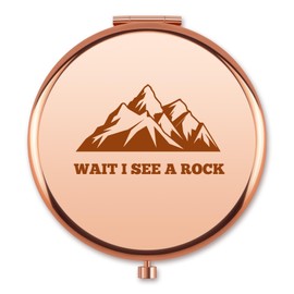 Gift for Geology Lover Rock Collector Compact Makeup Mirror for Women Geologist Paleontologist Mini Pocket Folding Travel Mirror Gift for Geology Teacher Enthusiasts Female Friends Sister