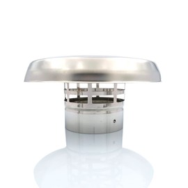 TYGERIX® Vertical Chimney for Roof Made of Steel for Smoke Drain Diameter 60 mm | Chinese Hat Cap Wood Stoves or Pellet Boiler | Heat Resistant Chimney | Burglary Protection Grille | Top