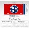 Tennessee State Flag Plain Metal License Plate TN Tri Star