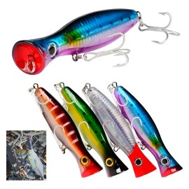 4 Señuelos De 43g Kit Pesca Superficial Mar Playa Río