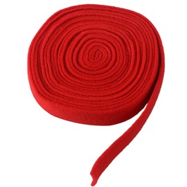 OULII 500 cm Felt Tape Craft Felt Decorative Ribbon Roll Felt Panels for Christmas Advent Wedding DIY Decorations (Red)