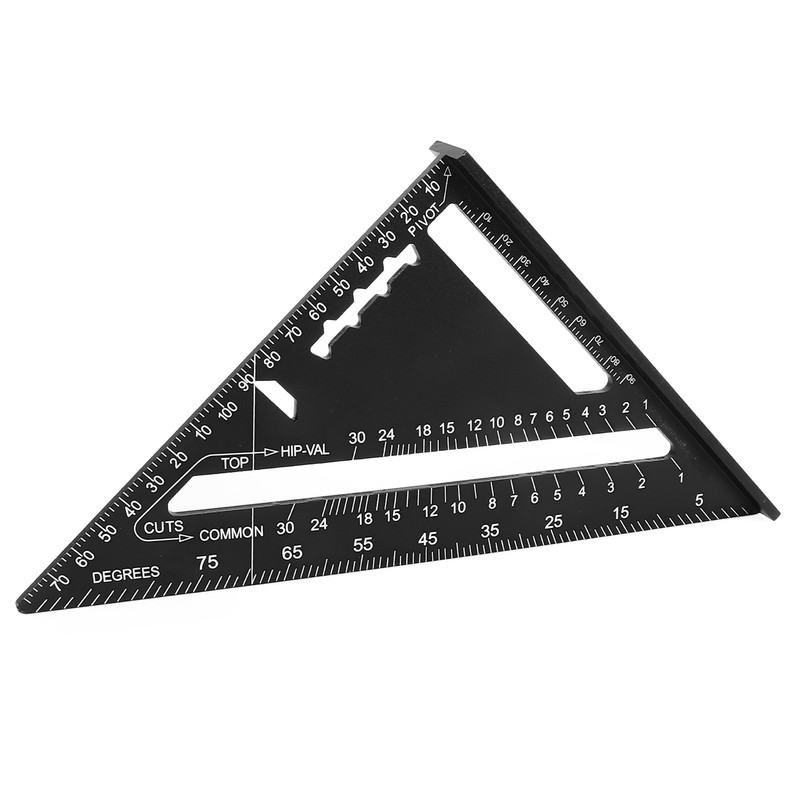 Triangle Ruler 7in Carpenter Square Aluminum 90 Degrees 45 Degrees