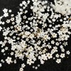 FsGrg ネイルデコレーションアクセサリー ネイルフラワー 5 弁花 複数のサイズ シルバービーズ ネイルパール デコレーションセット 多用途